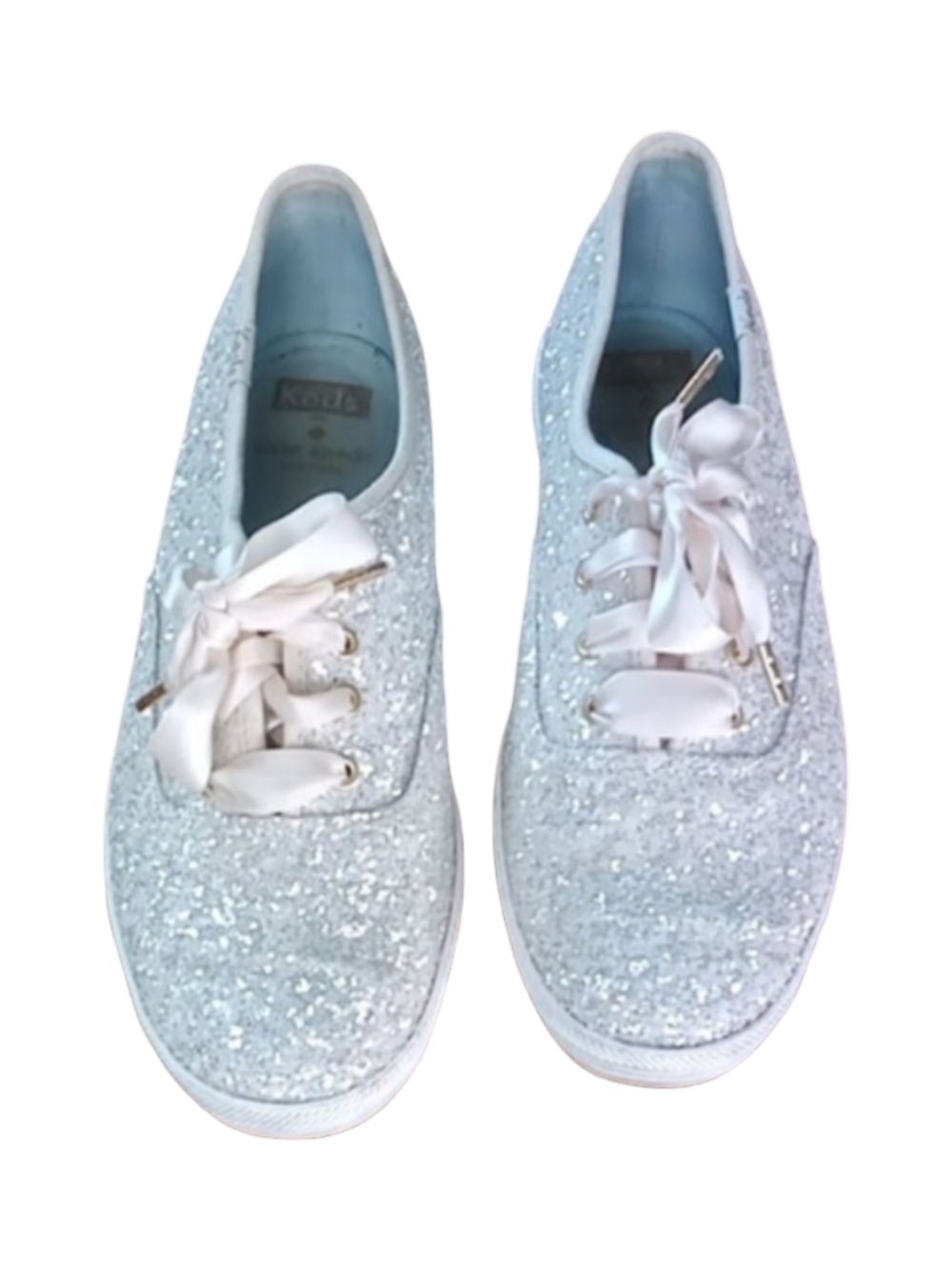 Keds X Kate Spade Glitter Lace-Up Sneakers Runners Shoes Bling 7.5